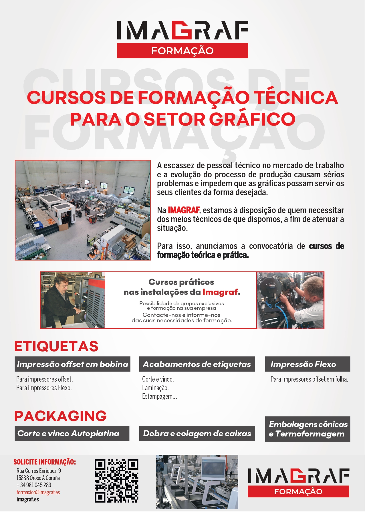 Oferta cursos formacao tecnica setor grafico