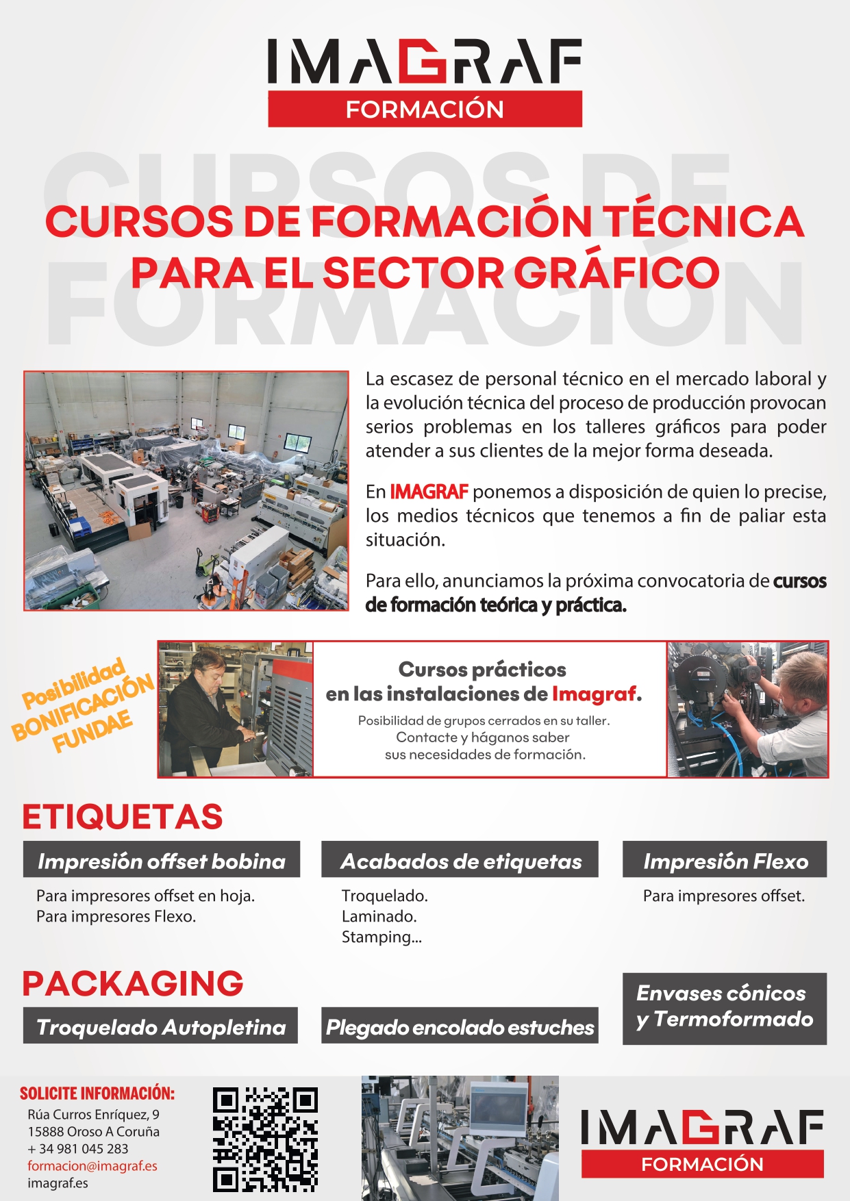 Cursos de formación técnica del sector gráfico