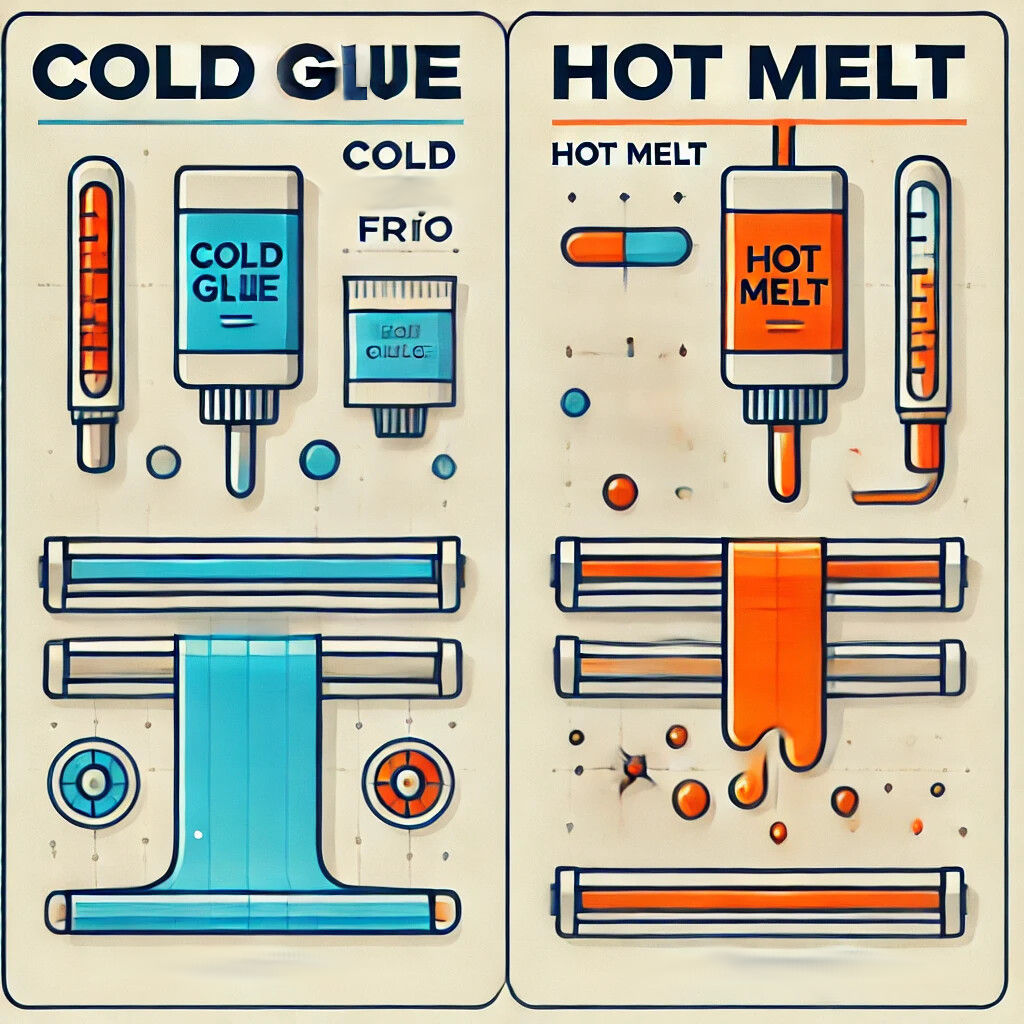 Encolado frio vs hot melt